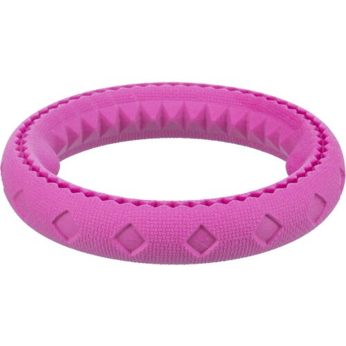 TRIXIE Kauring für Hunde, pink, robustes Material, Zahnpflege & Zahnfleischmassage, ideal für mittelgroße-große Hunde.