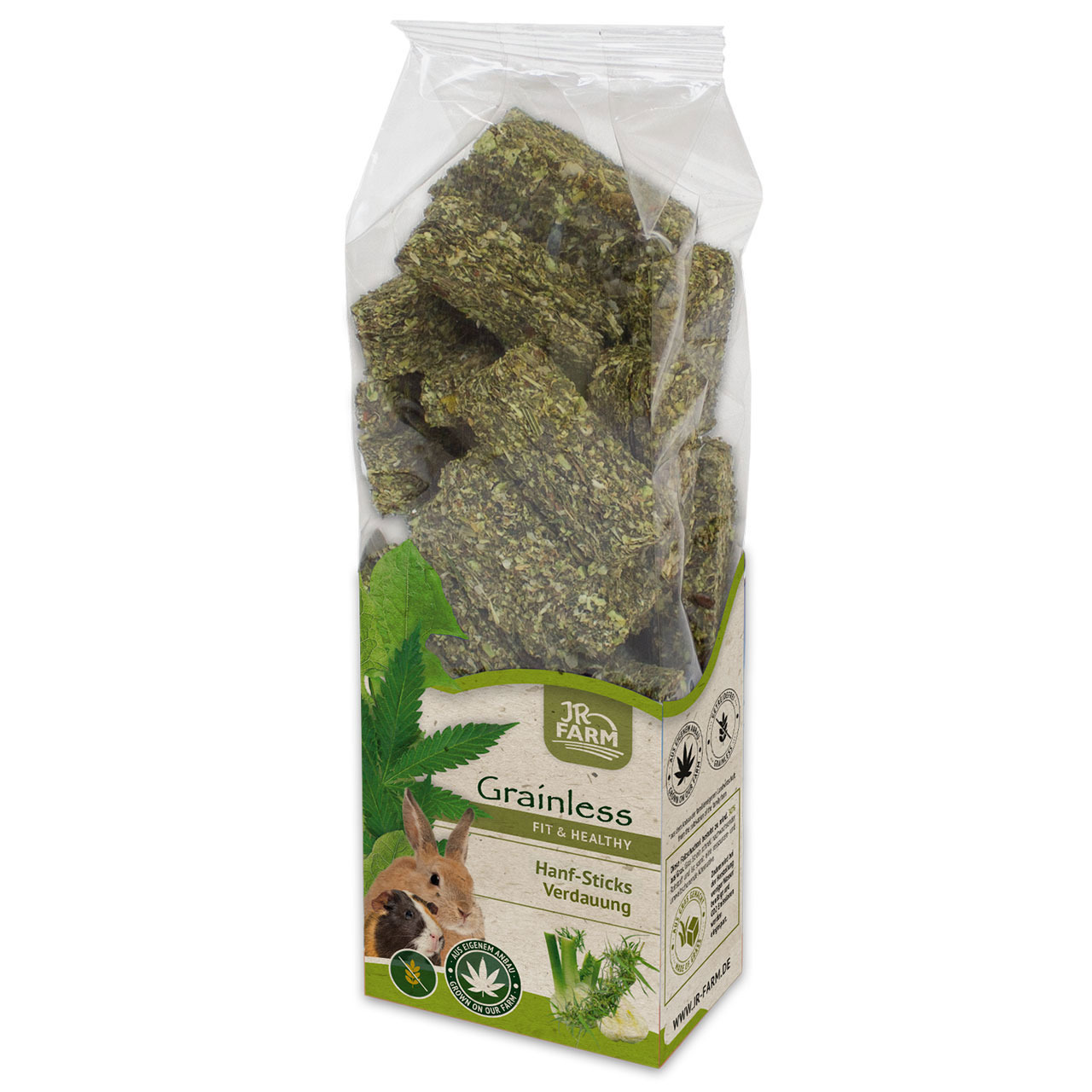 JR Farm Grainless Fit & Healthy Hanf-Sticks Verdauung Nager Snack 75 g