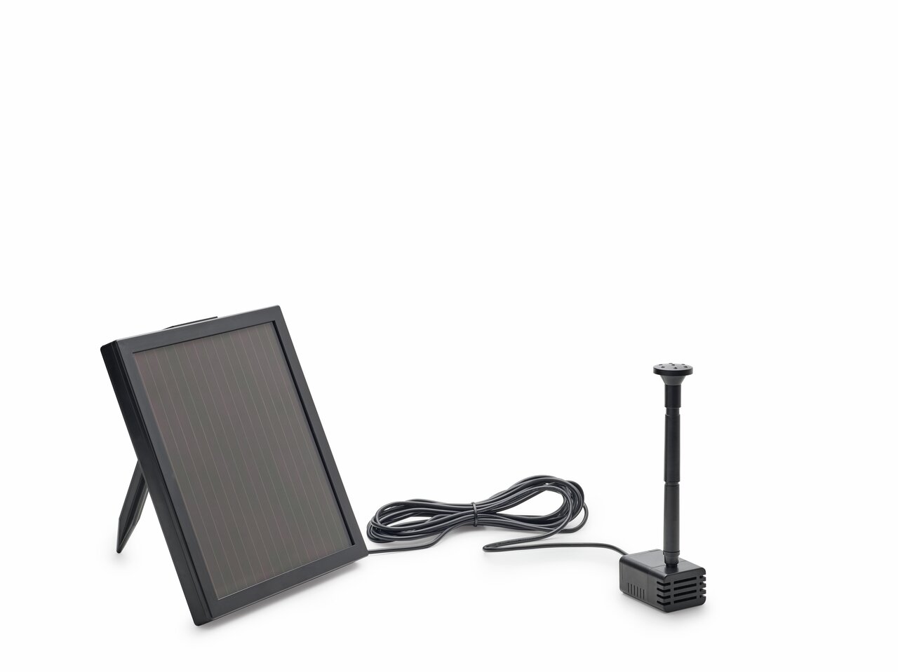 Pontec PondoSolar 150: Solar-Teichpumpenset für Gartenteiche, umweltfreundl. Wasserzirkulation, inkl. Solarpanel & Pumpe.