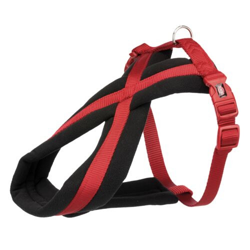 TRIXIE Premium Geschirr 70-100 cm/25 mm rot