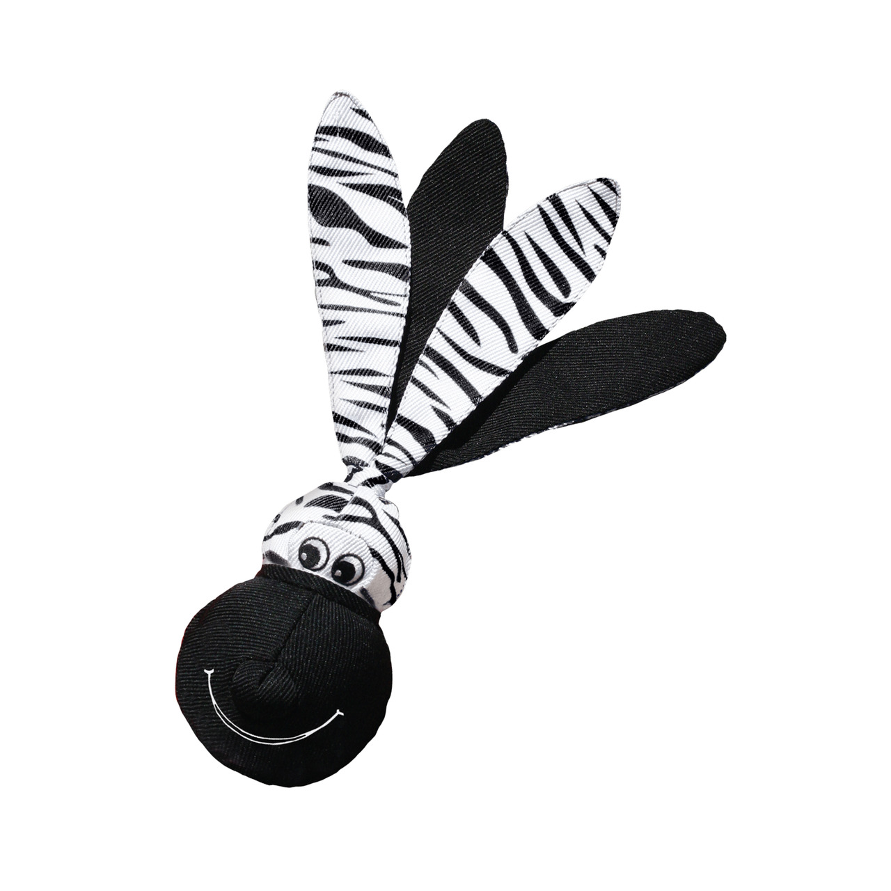 KONG Zebra Wild Knots Hundespielzeug, robust & langlebig, für alle Hunderassen, weiches Material, stabiler Knoten, Zebra-Design.