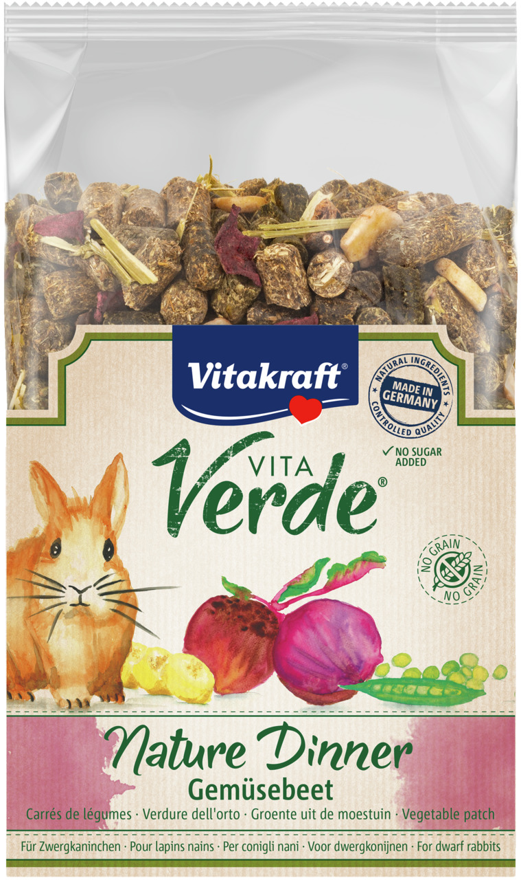 Vitakraft Vitakraft Verde Gemüsebeet Zwergkaninchen getreidefrei 600 g