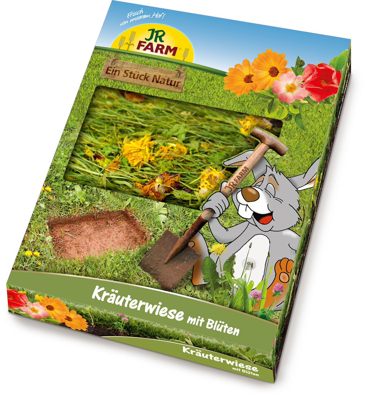 Sparpaket 2 x 750 g JR Farm Ein Stück Natur Kräuterwiese mit Blüten Nager Snack