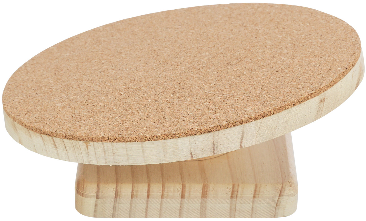 TRIXIE Balancebrett für Kleintiere, Holz, rutschfeste Korkoberfläche, fördert Gleichgewicht & Beweglichkeit, rund, für Kaninchen-Meerschweinchen.