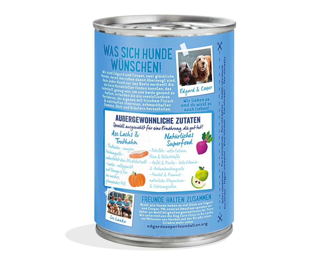 Edgard & Cooper Hundefutter, Lachs & Truthahn, für Hunde, mit natürl. Zutaten wie Kürbis, Apfel & Fenchel.