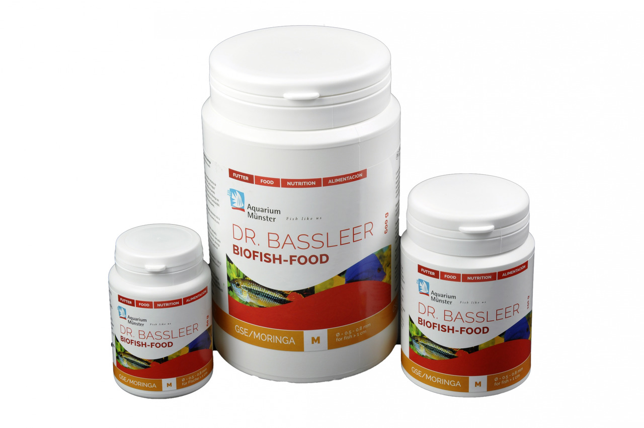 Aquarium Münster Dr. Bassleer Biofish Food GSE/Moringa, Futter für Zierfische ab 1 cm, 60 g/150 g/600 g, hochwertig, GSE/Moringa.