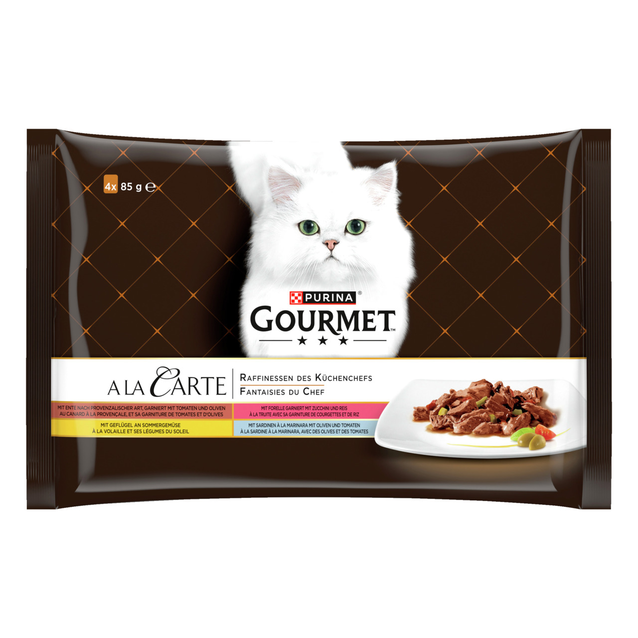 GOURMET A la Carte Raffinessen des Küchenchefs Multipack 4 x 85 g