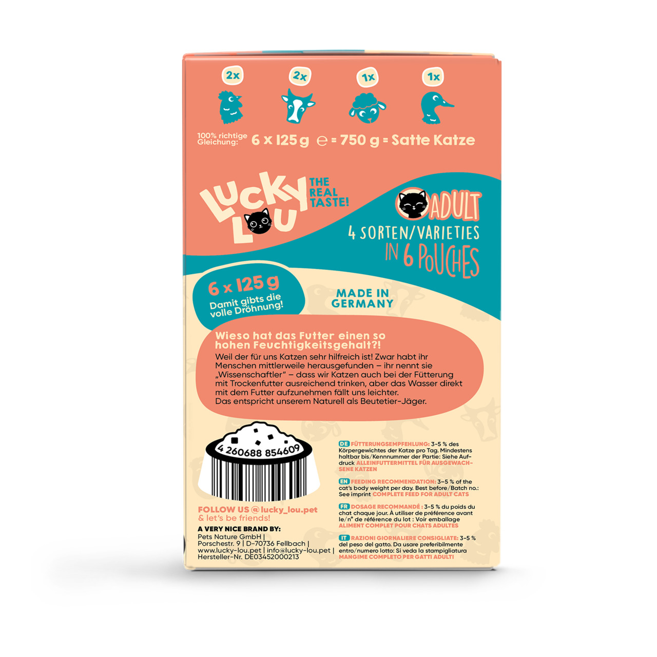 Lucky Lou Adult Tasty-Mix 6x125 g