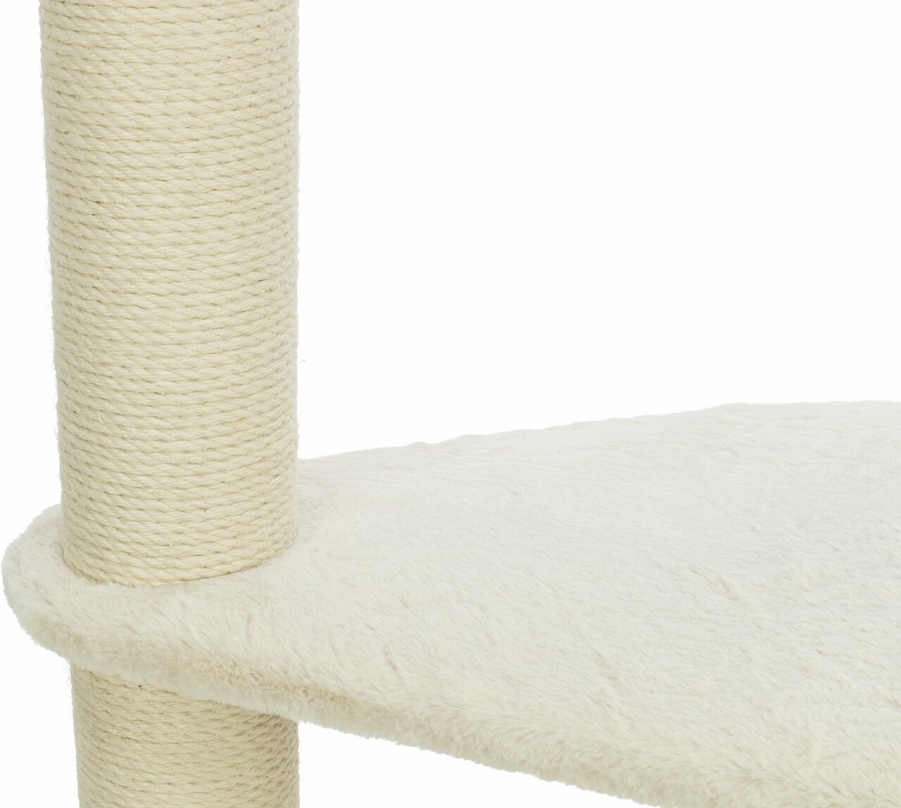 Kratzbaum TRIXIE für Katzen, helle Farbe, mit Sisalstämmen und weicher Liegefläche, ideal zum Kratzen und Entspannen.