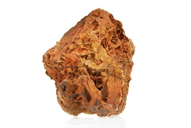 Aquadeco Naturstein, rotbraun, für Aquarien-Terrarien, raue Oberfläche, natürliche Farbnuancen, ideal für Aquaristik-Fans.