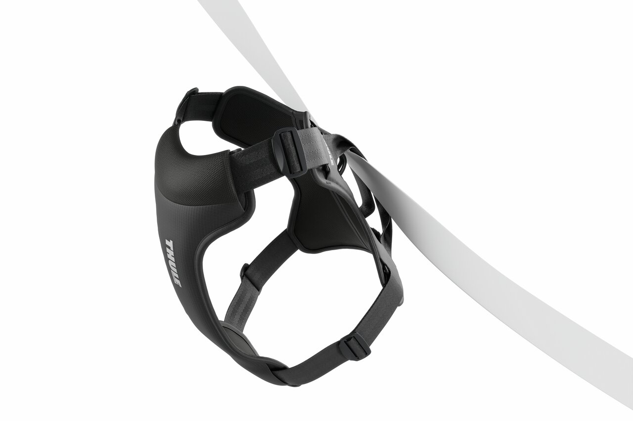 Thule Dog Harness, Hundegeschirr, schwarz, verstellbare Gurte, ergonomisch, hoher Tragekomfort, ideal für aktive Hundehalter.