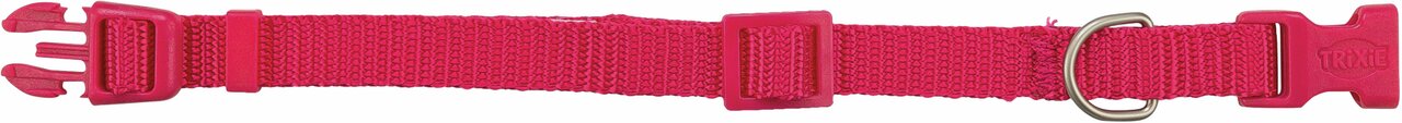 TRIXIE Hundehalsband für Hunde, Farbe: Rot, verstellbar mit Klickverschluss aus Kunststoff, robustes Material.
