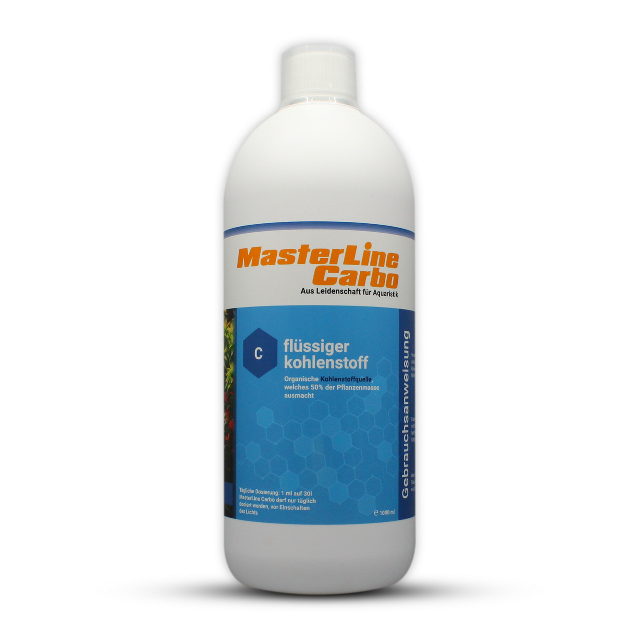 MasterLine Carbo, Aquaristikbedarf, flüssiger Kohlenstoff für Pflanzen, 1L, „Aus Leidenschaft für Aquaristik“.