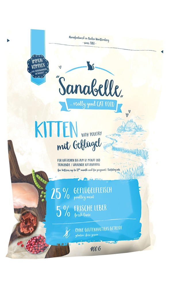 Sanabelle Kitten mit Geflügel 400g Katzentrockenfutter