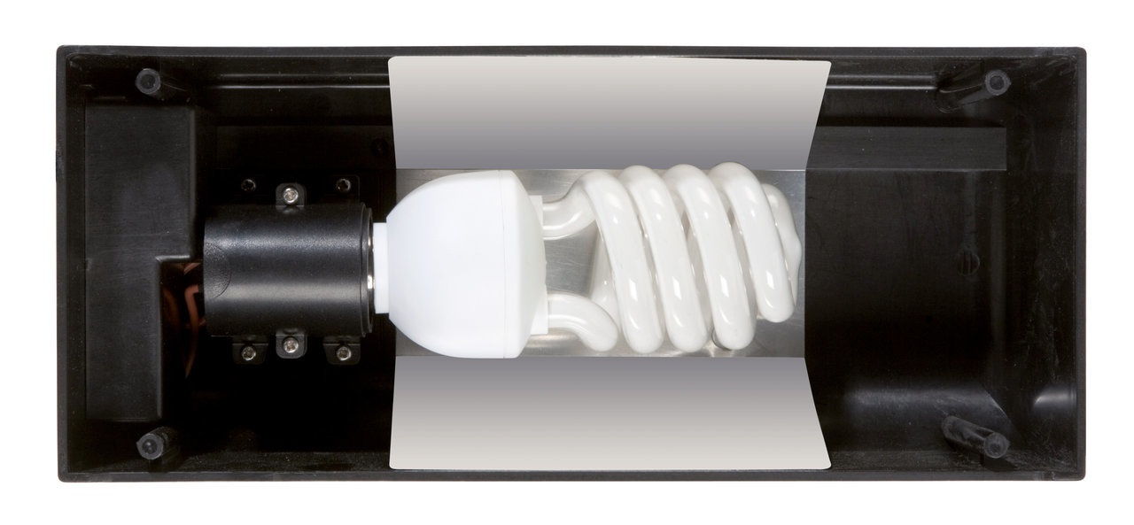 Exo Terra Reptilienlampe, Terrarien, Licht+Wärme, Reflektor, schwarz, optimal f. Reptilien, EAN: 015561222259.