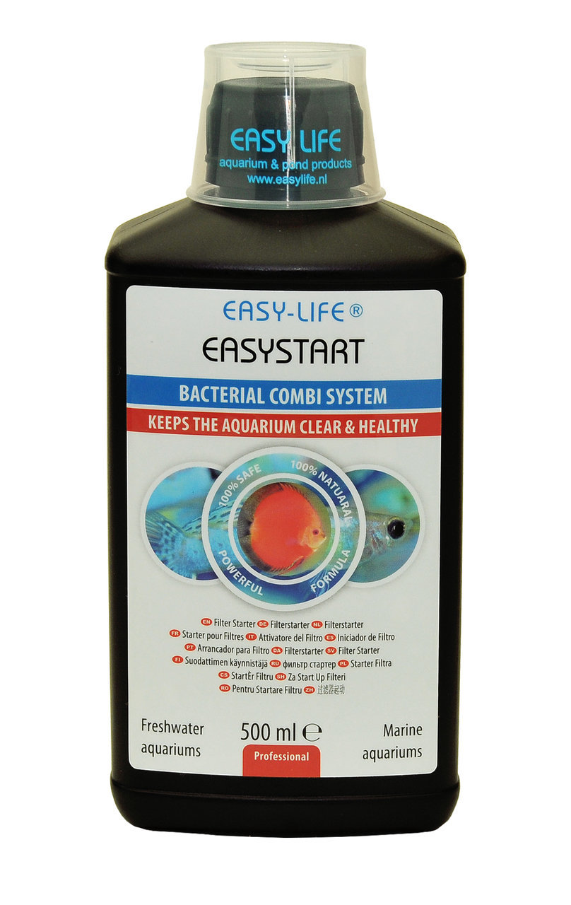 Easy-Life Easystart, Filterstarter für Süß-/Meerwasseraquarien, 500 ml, klärt Wasser, hält es gesund, 100 % sicher & natürlich.