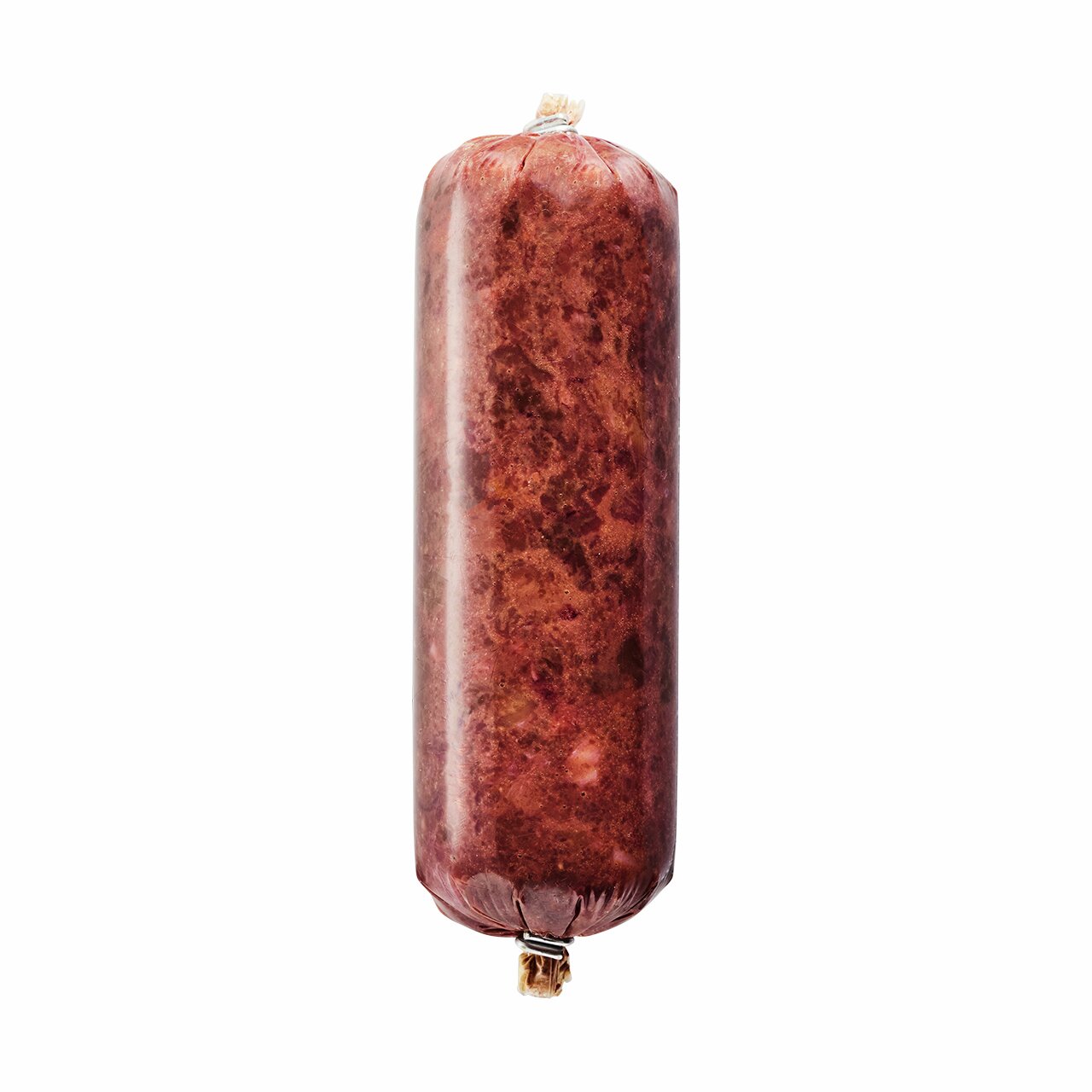 Lottis Häppchen Hundewurst, Rind, für Hunde, vakuumverpackt, zylindrisch, vollwertige Mahlzeit-Ergänzungsfutter.
