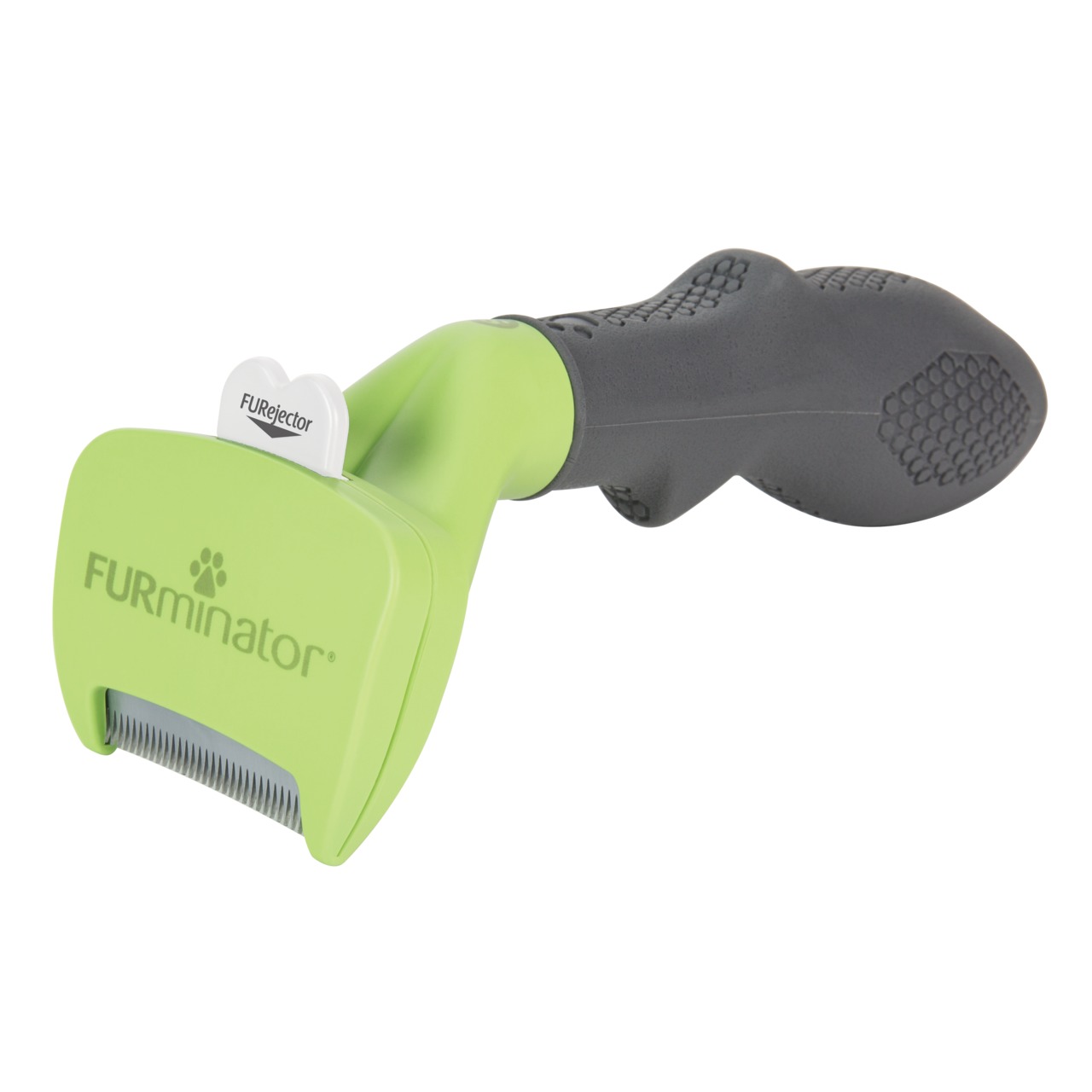 FURminator deShedding-Tool, Hunde/Katzen, Grün/Schwarz, ergonom. Griff, Edelstahlkante, reduziert Haaren bis 90 %, Fellpflege.