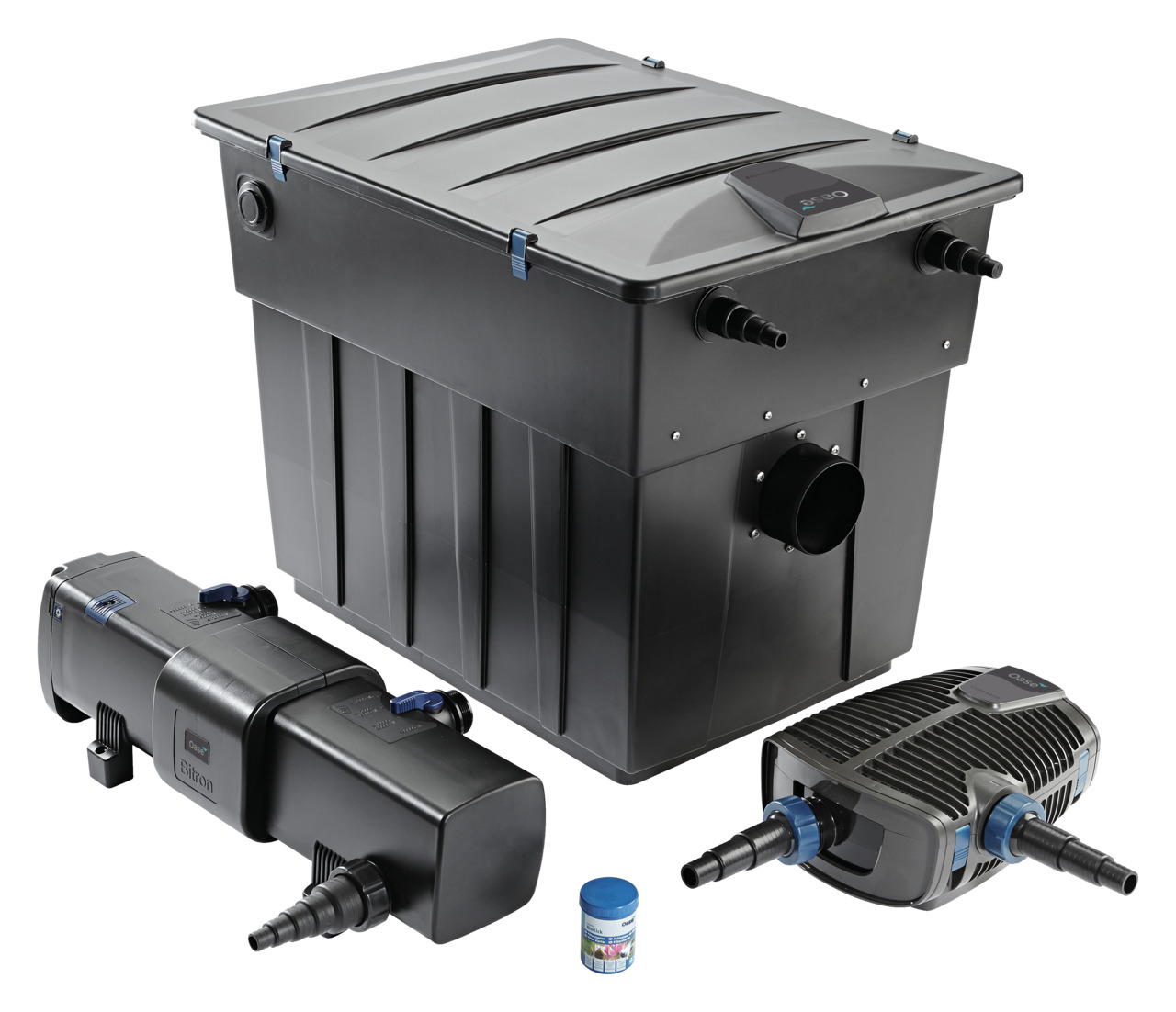 Oase BioSmart Set 24000: Komplettsystem für Teichfilterung, inkl. Filter, Pumpe, UVC-Klärer & Wasserpflegemittel. Für Teichbesitzer.