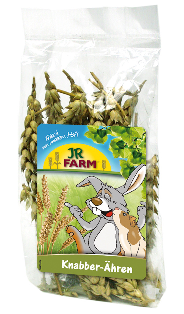 JR FARM Knabber-Ähren, 100 g, für Kaninchen & Meerschweinchen, naturbelassen, gesunder Snack.