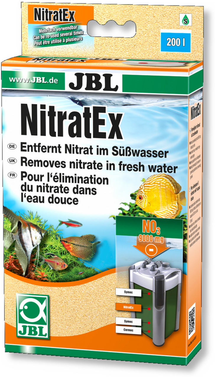 JBL NitratEx: Filtermedium f. Aquarien, entfernt Nitrat aus Süßwasser, mehrfach verwendbar, bis 200 L, Zielgr.: Aquarienbesitzer.