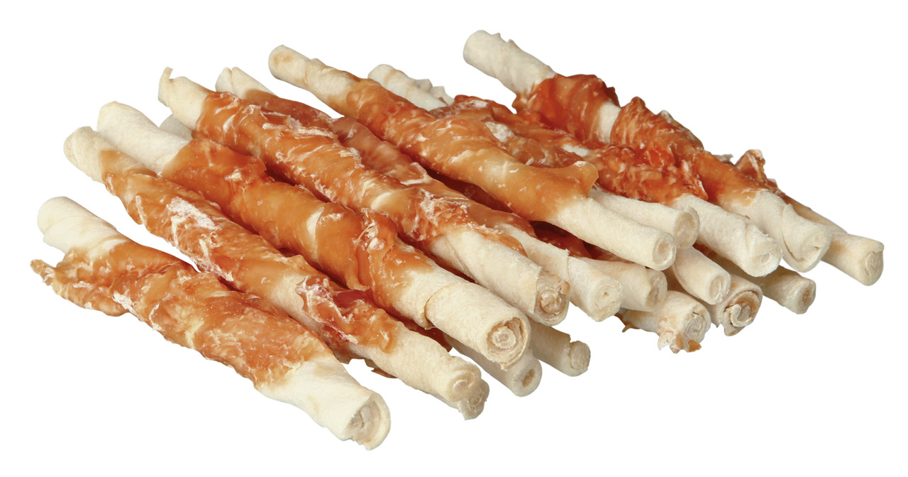 Trixie DentaFun Chewing Rolls Kaurollen mit Huhn Hunde Snack 12 cm 30 Stück