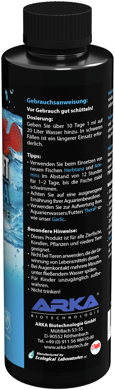 ARKA MICROBE-LIFT Herbtana, Mittel f. Zierfische, Korallen, Pflanzen & niedere Tiere, 118 ml, mit Dosieranleitung.