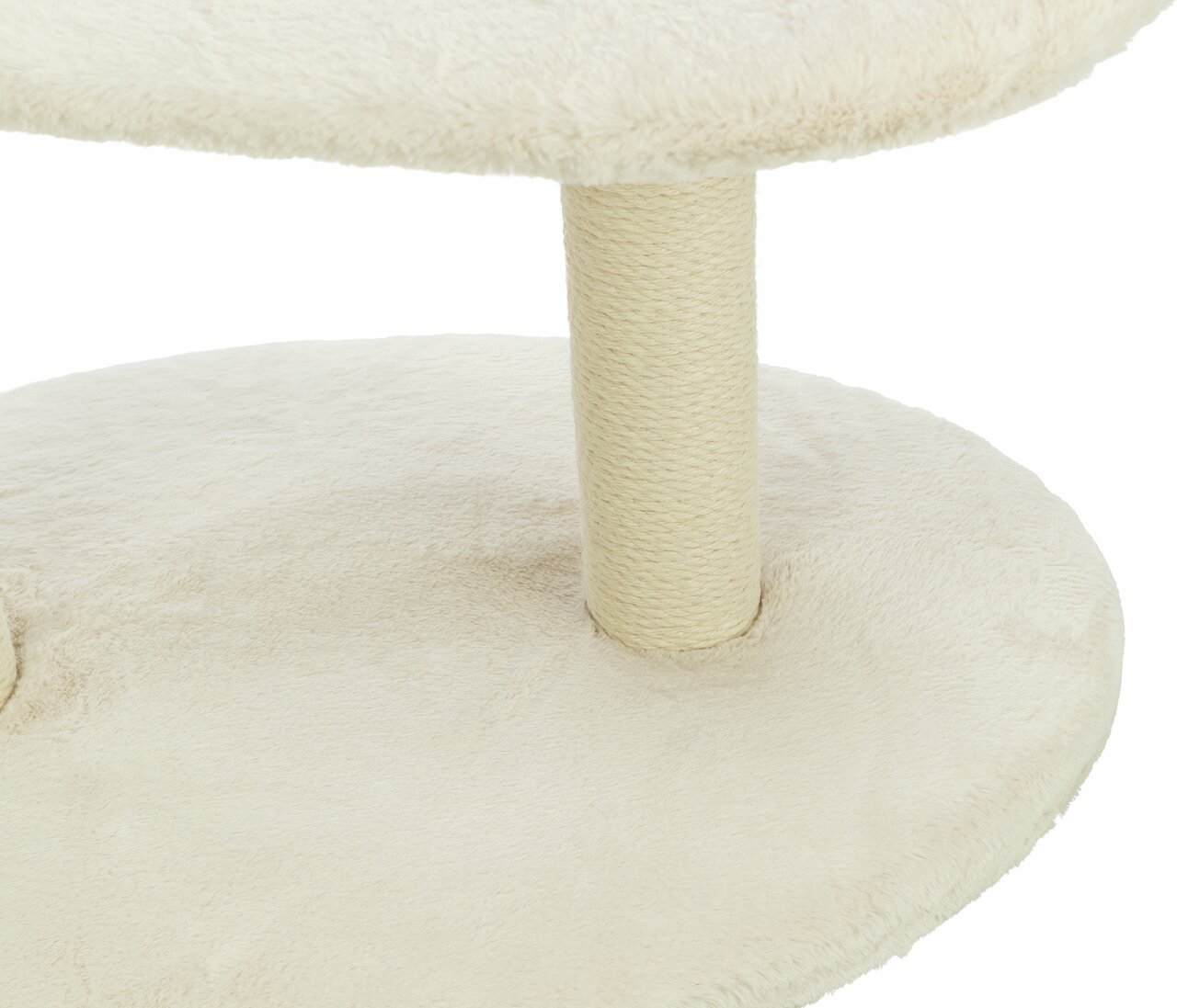 Kratzbaum von TRIXIE für Katzen, beige, mit Plattform und Sisalstamm, ideal zum Kratzen und Entspannen.