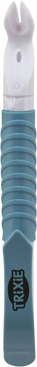 TRIXIE Zeckenentferner, für Hunde & Katzen, ergonomisch, Blau/Weiß, aus Kunststoff, für sichere & schmerzfreie Zeckenentfernung.