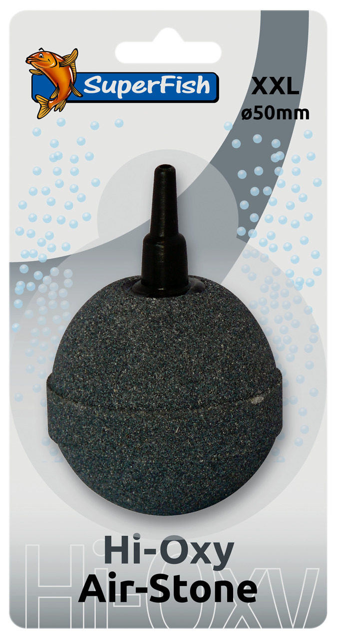 SuperFish Hi-Oxy Air-Stone XXL, Ø 50 mm, für Aquarien, optimale Sauerstoffzufuhr, Zielgruppe: Aquarienbesitzer.