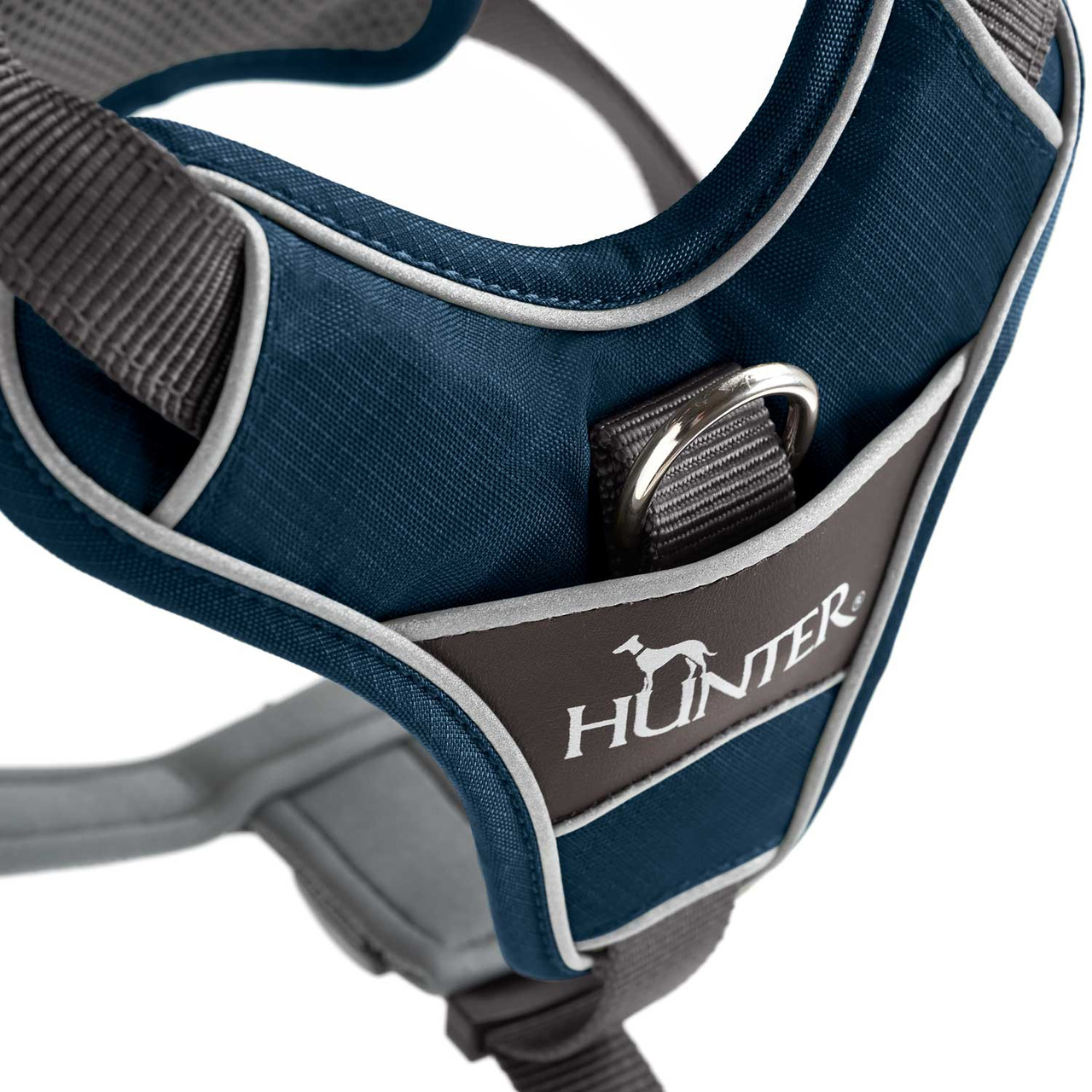 HUNTER Geschirr Divo 79-107 cm L-XL hellblau/grau