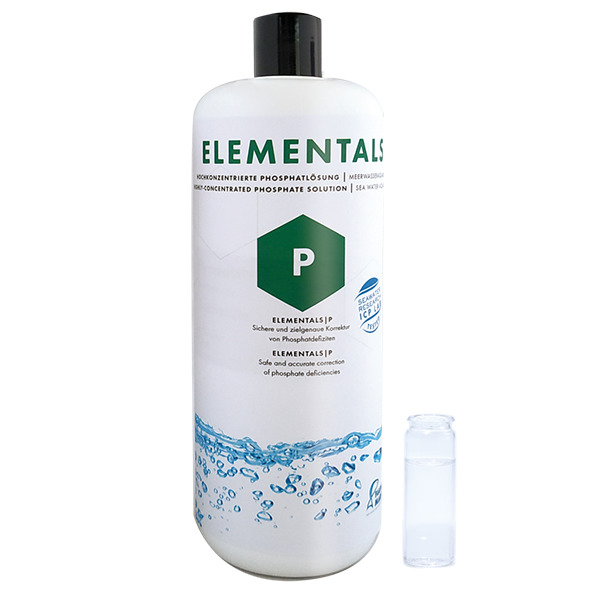 Fauna Marin ELEMENTALS | P, Phosphatlösung, Meerwasseraquarien, 500 ml, „Sichere u. zielgenaue Korrektur von Phosphatdefiziten“.