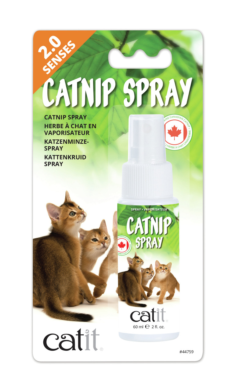 Catit Catnip Spray, Katzenspray mit kanad. Katzenminze, für Katzen, animiert zum Spielen, 60 ml.