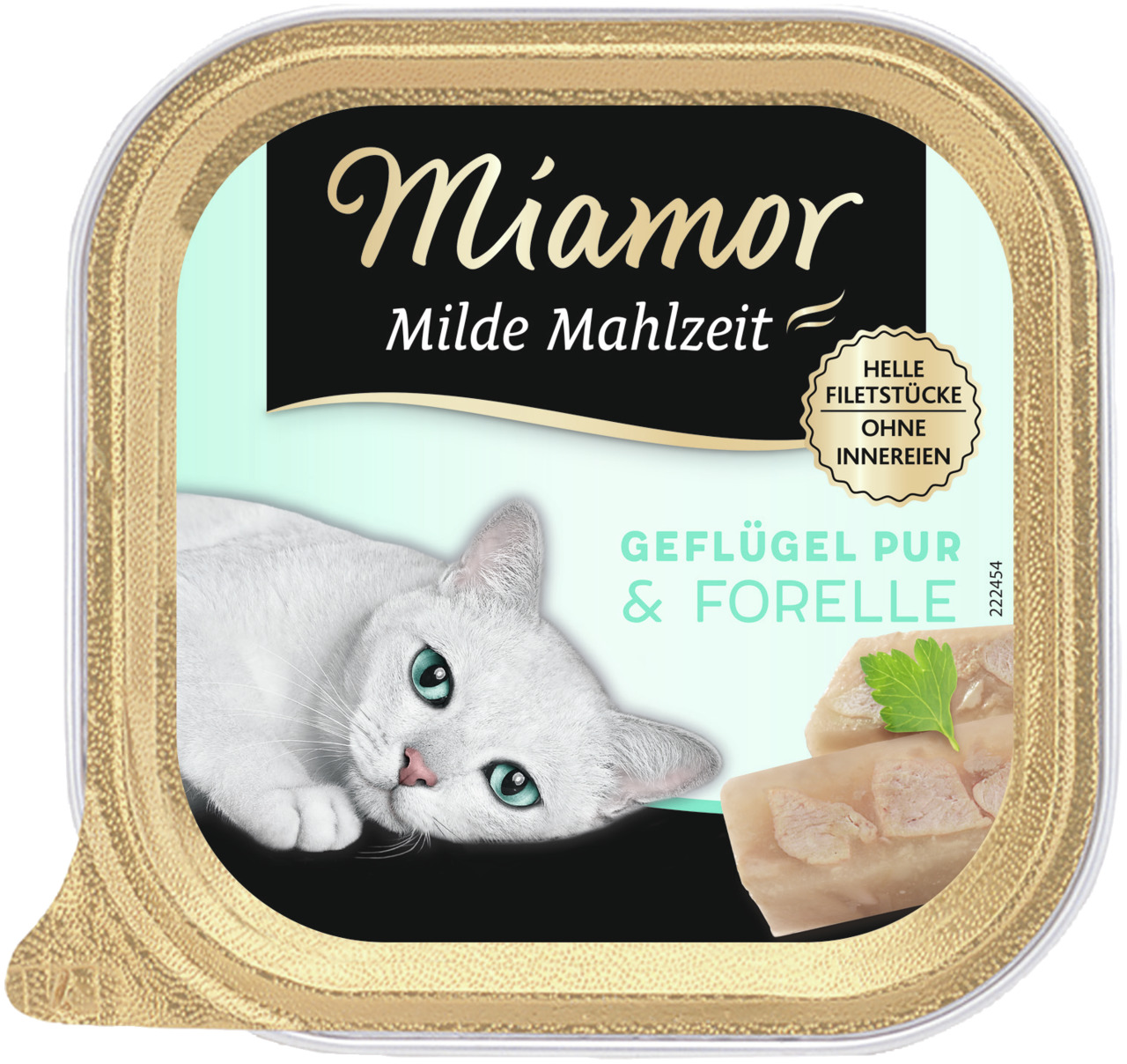 Sparpaket 32 x 100 g Miamor Milde Mahlzeit Geflügel pur & Forelle Katzen Nassfutter