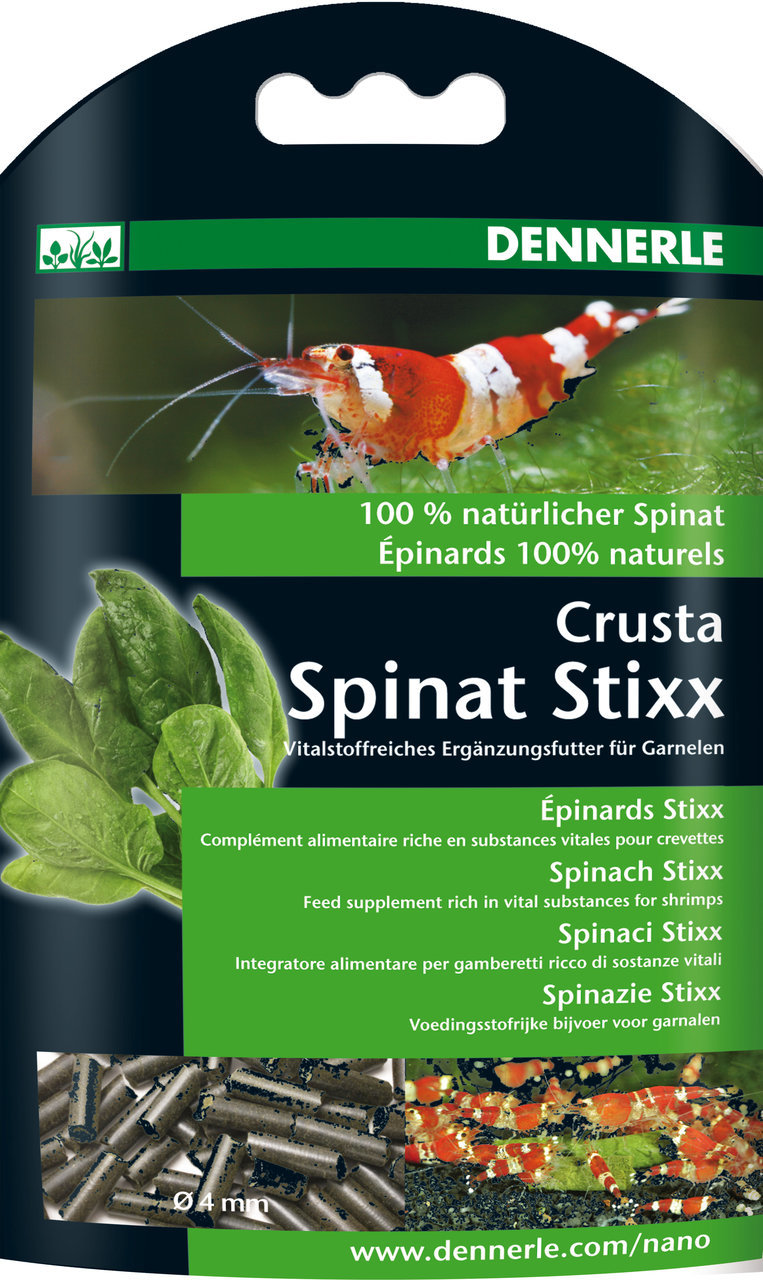 Dennerle Crusta Spinat Stixx Aquarium Ergänzungsfutter 30 g