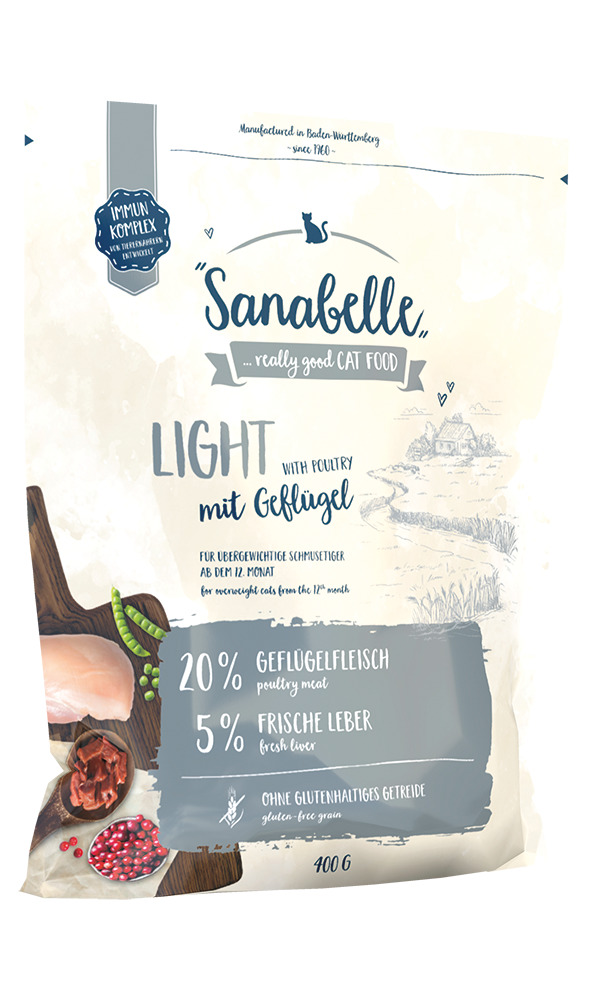 Sanabelle Light mit Geflügel 400g Katzentrockenfutter