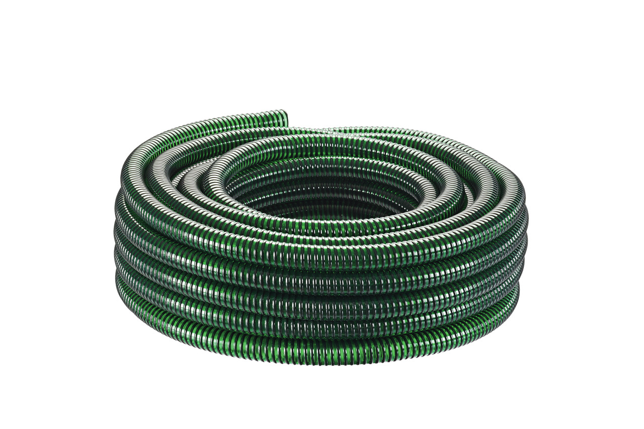 Oase Spiralschlauch, grün, robust & flexibel, für Teich- & Gartenbewässerung, verstärkte Spiralstruktur, langlebig, ideal für Garten.