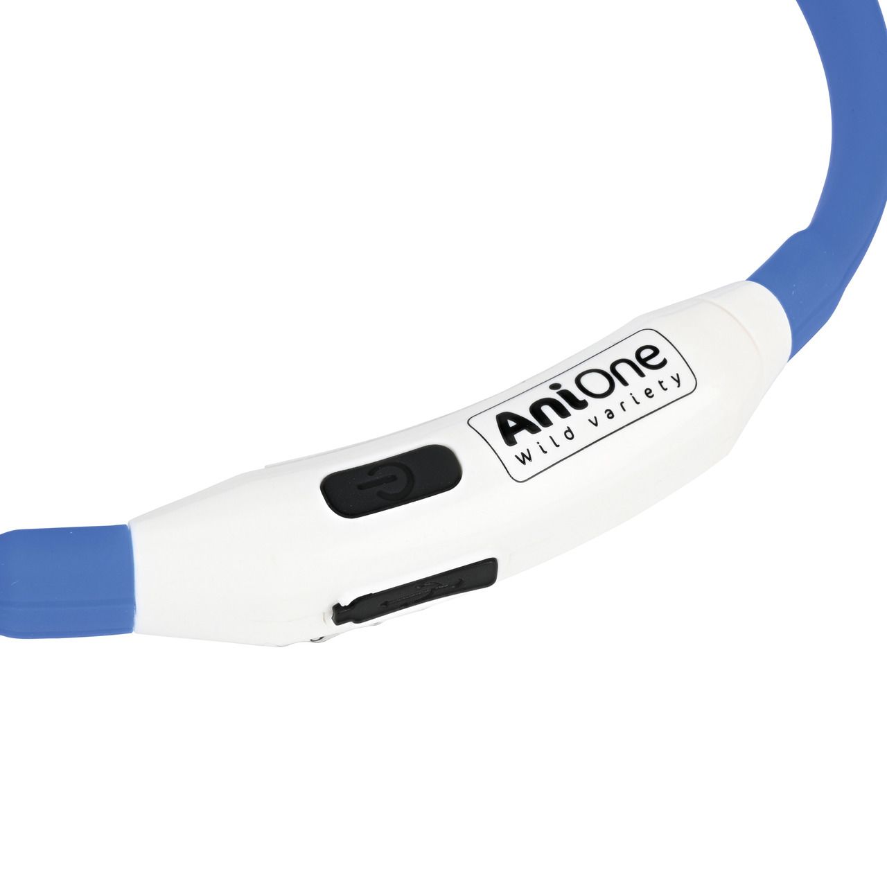 AniOne Leuchthalsband mini Silikon USB blau