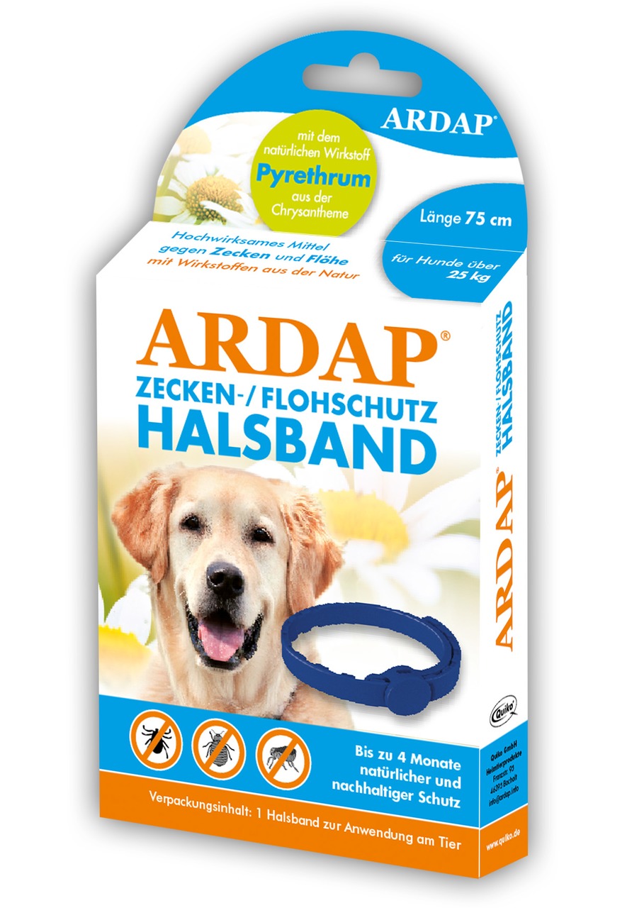 ARDAP Zecken- und Flohschutzhalsband für große Hunde ab 25 kg