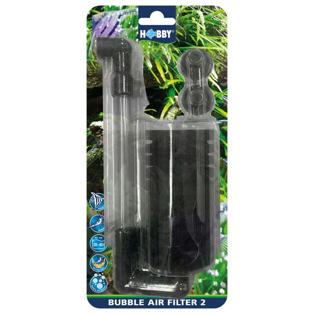 HOBBY Bubble Air Filter 2: Schwammfilter f. Aquarien (20-40L), ideal f. Sauerstoffversorgung & Wasserreinigung.