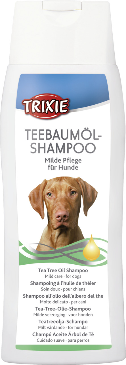 TRIXIE Teebaumöl-Shampoo, 250 ml, für Hunde. Milde Pflege mit beruhigendem Teebaumöl, ideal für sanfte Fellreinigung.
