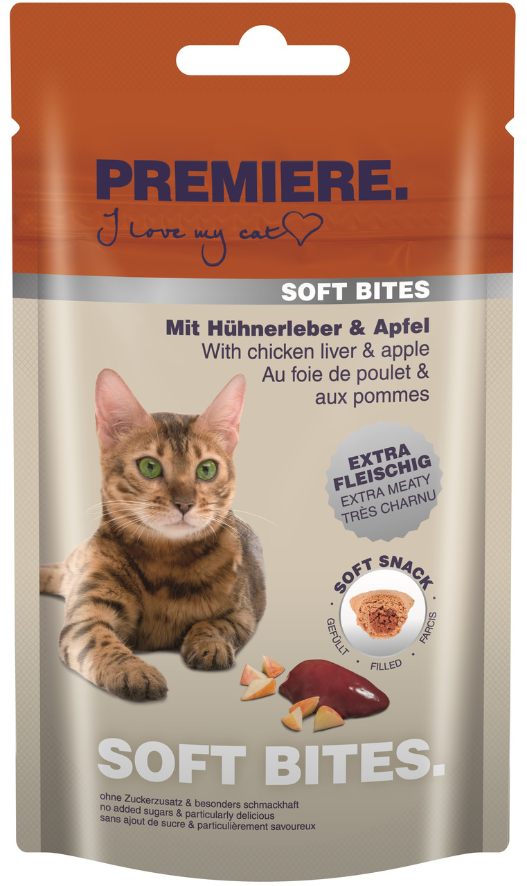 PREMIERE Soft Bites Hühnerleber mit Apfel 40 g