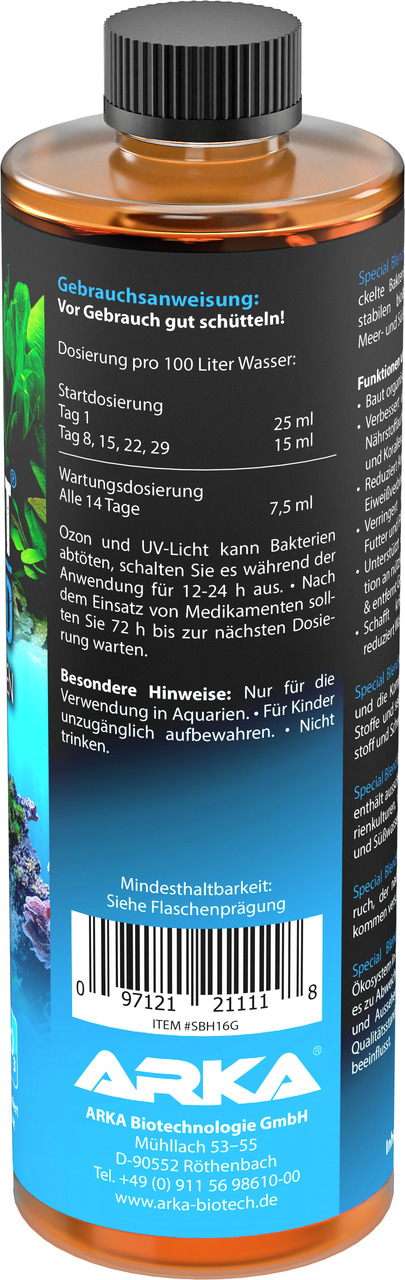 ARKA MICROBE-LIFT Special Blend, Pflegeprodukt für Aquarien, mit Bakterienkulturen, 473 ml, für Aquarienbesitzer.