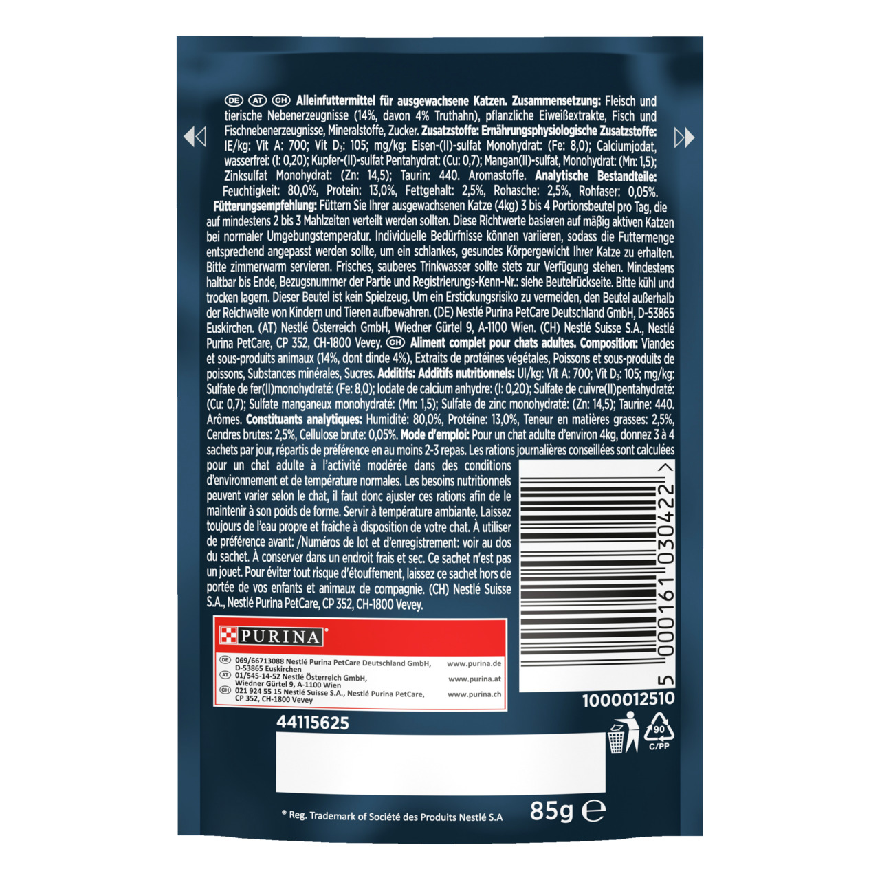 Gourmet Perle Truthahn 85g Katzenfutter