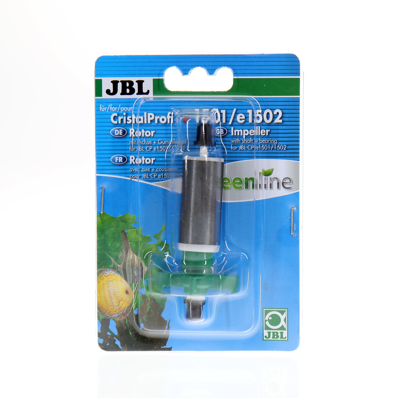JBL CristalProfi Rotor, Filter JBL CP e1501-e1502, mit Achse & Gummilager, für Aquarienfilter, in Blisterverpackung.