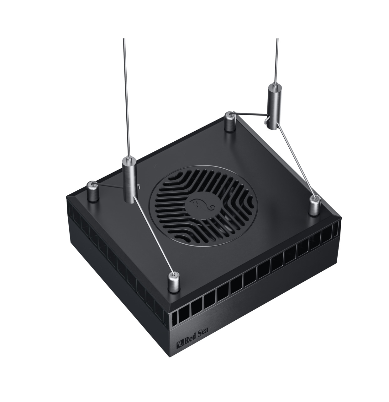 Red Sea ReefLED 90, LED-Lampe für Meerwasseraquarien, schwarz, quadratisch, präzise Lichtsteuerung, optimales Korallenwachstum.