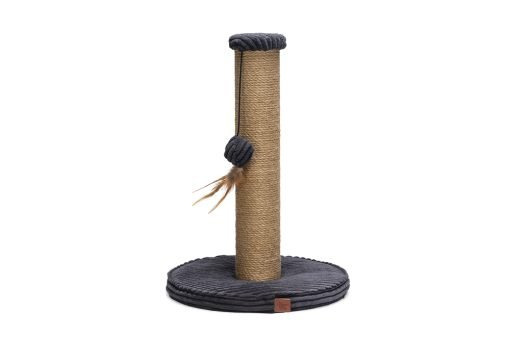 Kratzbaum „Designed by Lotte“ für Katzen, Sisal, Dunkelgrau, mit Spielball, ideal für Krallenpflege & Spiel, stilvolles Design.