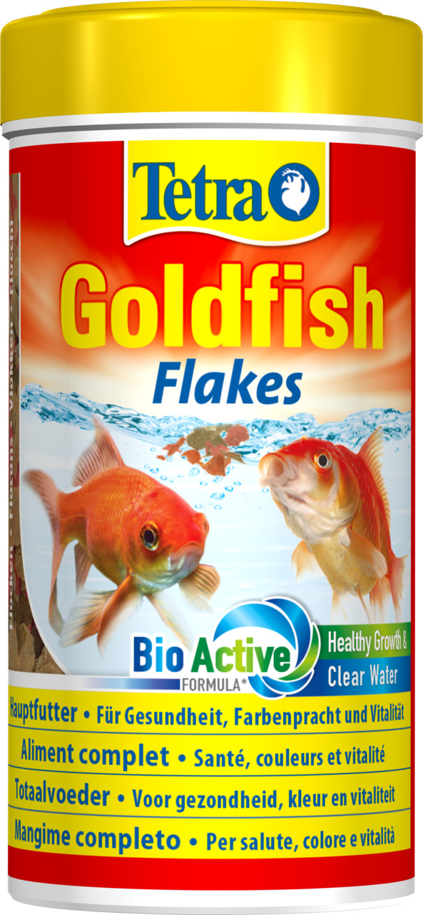 Tetra Goldfish Flakes, Hauptfutter für Goldfische, fördert Gesundheit, Farbenpracht & Vitalität (BioActive-Formel), 52 g.