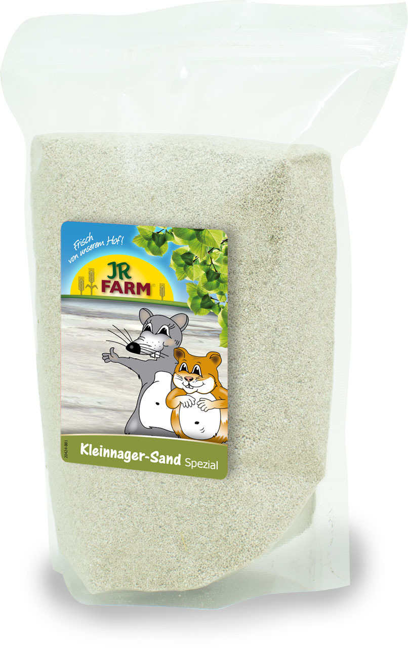 JR FARM Kleinnager-Sand Spezial, 1,8 kg, für Hamster & Mäuse, feiner Sand, „Frisch von unserem Hof“.