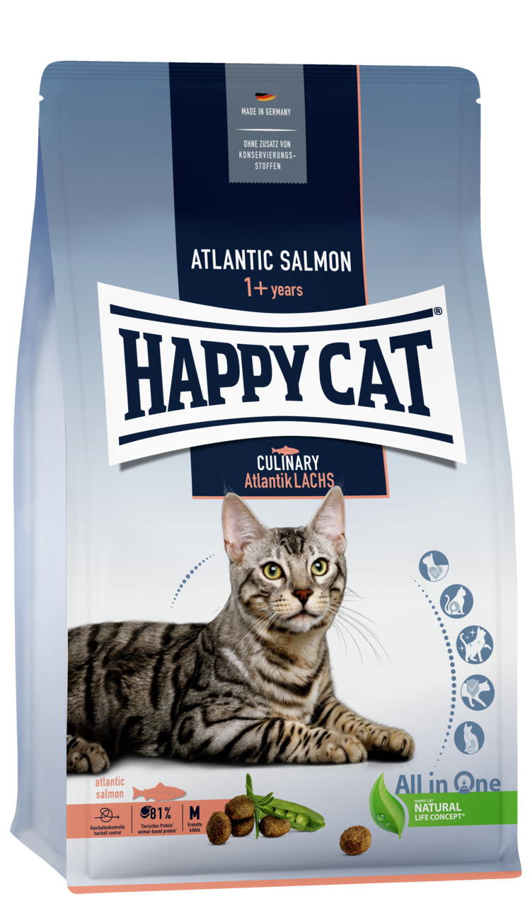 Happy Cat Culinary Atlantik-Lachs Katzen Trockenfutter 1,3 kg